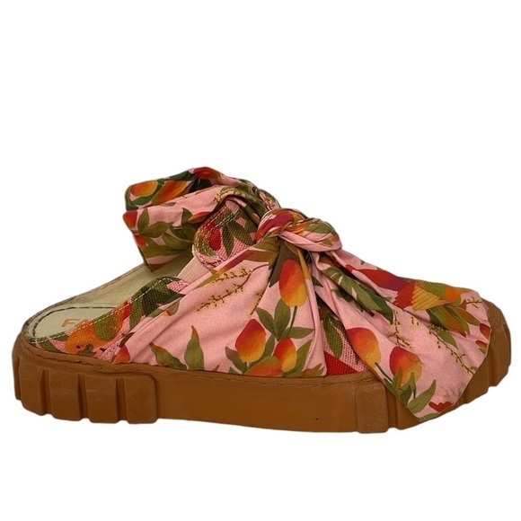 FARM RIO Sneakers Shoes Mules Summer Dream Pink Peaches Size 8.5 - Picture 1 of 12